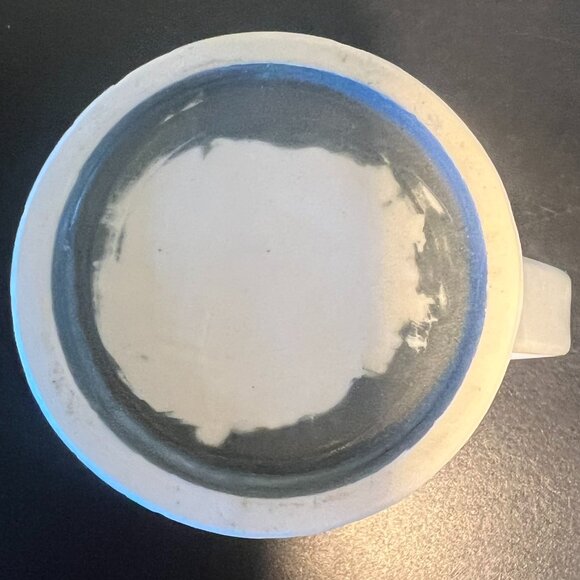 Handcrafted  Embossed Elephant Pottery Mug with Sgraffito Style Woodcut Look - Picture 7 of 10